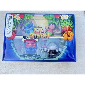 Fisher-Price Little People Collector Lilo & Stitch Figure 4 Pack Toy Gantu -NEW